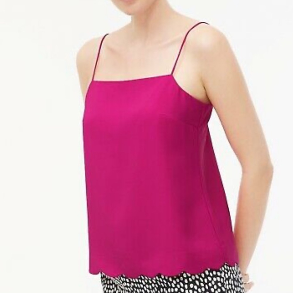 Bright pink scalloped professional tank